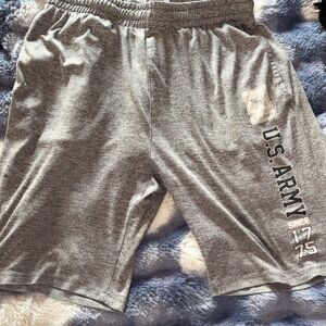 U.S. Army Heather Gray Athletic Shorts with Side Logo